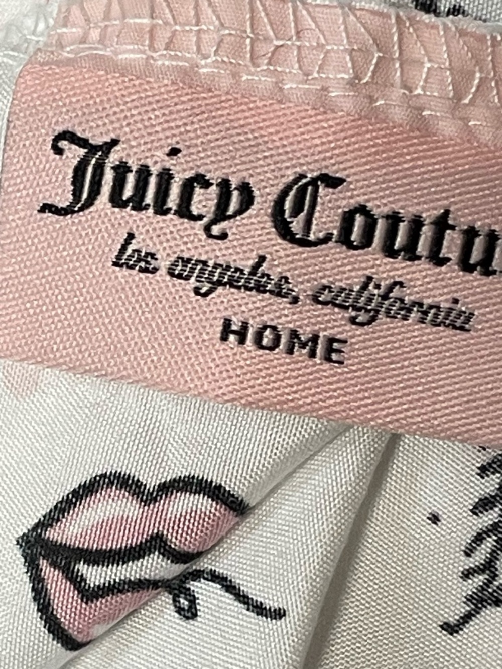 Juicy Couture Body Pillowcase 38x21 EUC